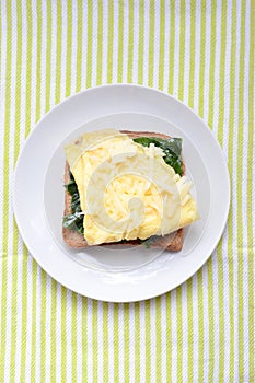 Omelet on toast