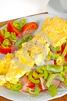 Omelet with vegetables