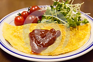 Omelets and side dishes