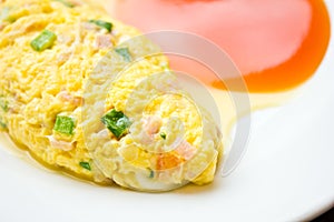 Omelette with ham cheese