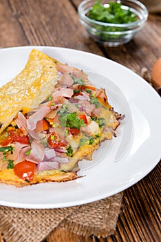 Omelette with Ham and Cheese