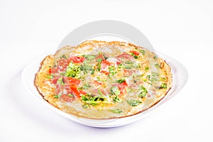 Omelette on a plate