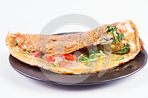 Omelette on a plate