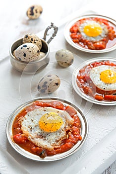 Omelette of quail eggs