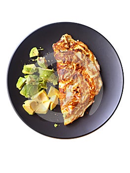 Omelette receipe with avocado photo