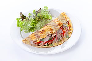 Omelette with tuna and vegetables