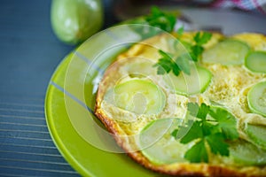 Omelette with zucchini