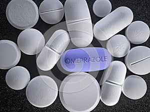 Omeprazole Pill Medication for stomach