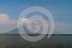 Ometepe island in Nicaragua lake. Volcanoes Concepcion left and Maderas right photo