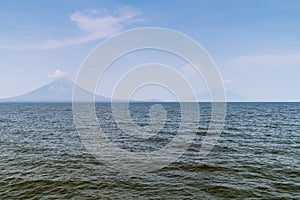 Ometepe island in Nicaragua lake. Volcanoes Concepcion left and Maderas right photo