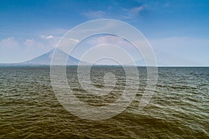 Ometepe island in Nicaragua lake. Volcanoes Concepcion left and Maderas right photo