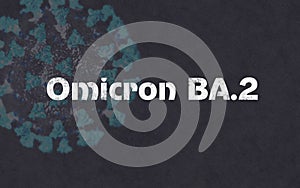 Omicron BA.2 SARS COV 2 Omicron . Covid 19, banner and wallpaper