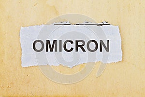 Omicron- a concept for covid-19 photo