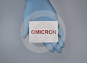 Omicron corona variant. Omikron mutation photo