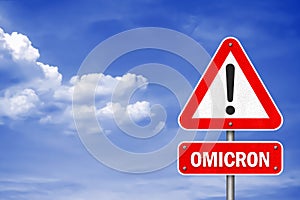 Omicron - road sign information photo