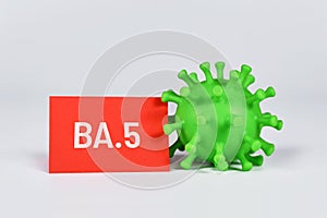 Omicron subvariant BA.5 virus mutation concept