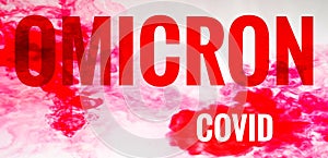 Omicron Variant Coronavirus Covid-19 Outbreak Header Background Illustration