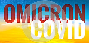 Omicron Variant Coronavirus Covid-19 Outbreak Header Background Illustration