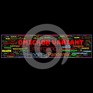 Omicron Variant Coronavirus Covid-19 Outbreak Header Background Illustration