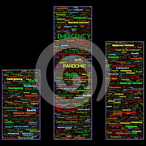 Omicron Variant Coronavirus Covid-19 Outbreak Header Background Illustration