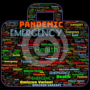 Omicron Variant Coronavirus Covid-19 Outbreak Header Background Illustration