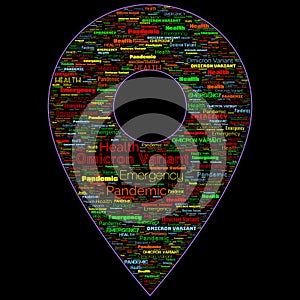 Omicron Variant Coronavirus Covid-19 Outbreak Header Background Illustration