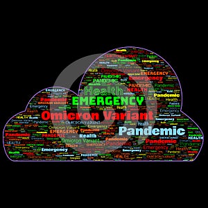 Omicron Variant Coronavirus Covid-19 Outbreak Header Background Illustration