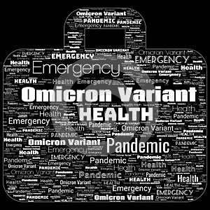 Omicron Variant Coronavirus Covid-19 Outbreak Header Background Illustration