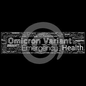 Omicron Variant Coronavirus Covid-19 Outbreak Header Background Illustration
