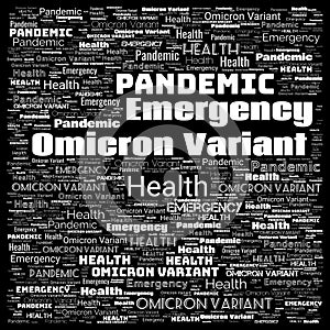 Omicron Variant Coronavirus Covid-19 Outbreak Header Background Illustration