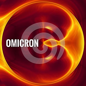Omicron Variant Coronavirus Covid-19 Outbreak Header Background Illustration