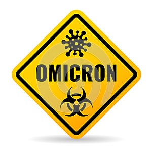 Omicron virus sign, covid new variant photo