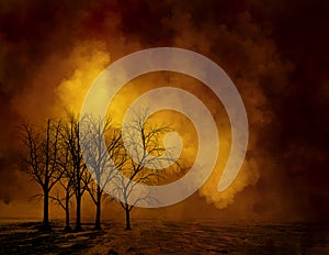 Ominous Dead Trees, Illustration Background