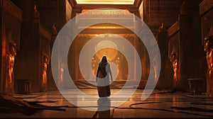 Ominous Egyptian Temple: Spatial Concept Art With Occultist Draftsman