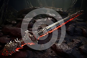 Ominous Skeleton sword. Generate Ai