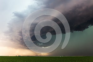 Ominous thunderstorm clouds in Nebraska
