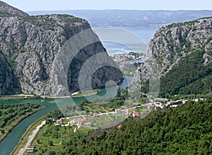 Omis old city in Croatia