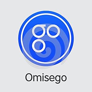 OmiseGO OMG - Cryptocurrency Logo. photo
