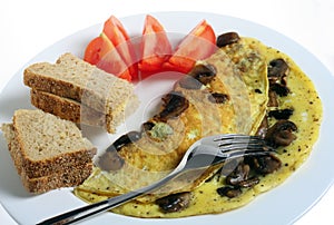 Omlette with mushrooms