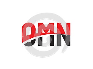 OMN Letter Initial Logo Design Vector Illustration