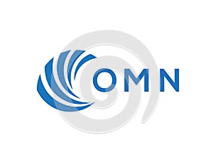 OMN letter logo design on white background. OMN creative circle letter logo