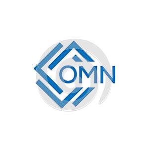 OMN letter logo design on white background. OMN creative circle letter logo concept.