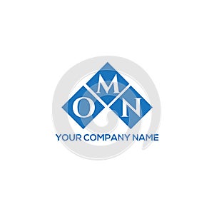 OMN letter logo design on WHITE background. OMN creative initials letter logo concept