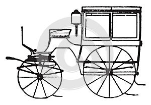 Omnibus or gurney, vintage illustration