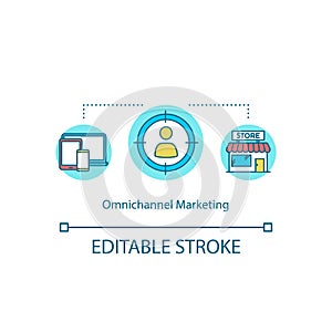 Omnichannel marketing concept icon
