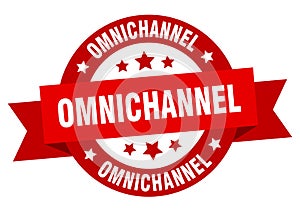 omnichannel round ribbon isolated label. omnichannel sign.