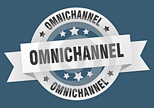 omnichannel round ribbon isolated label. omnichannel sign.