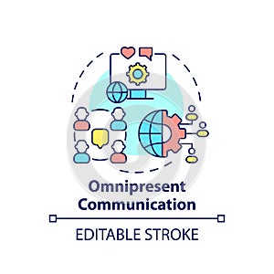 Omnipresent communication concept icon