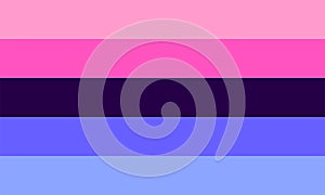 Omnisexual pride five stripes flag, Sexual identity pride flag and LGBT symbols,