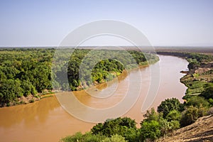 Omo River that gives rise to the Omo Valley, southern Ethiopia
